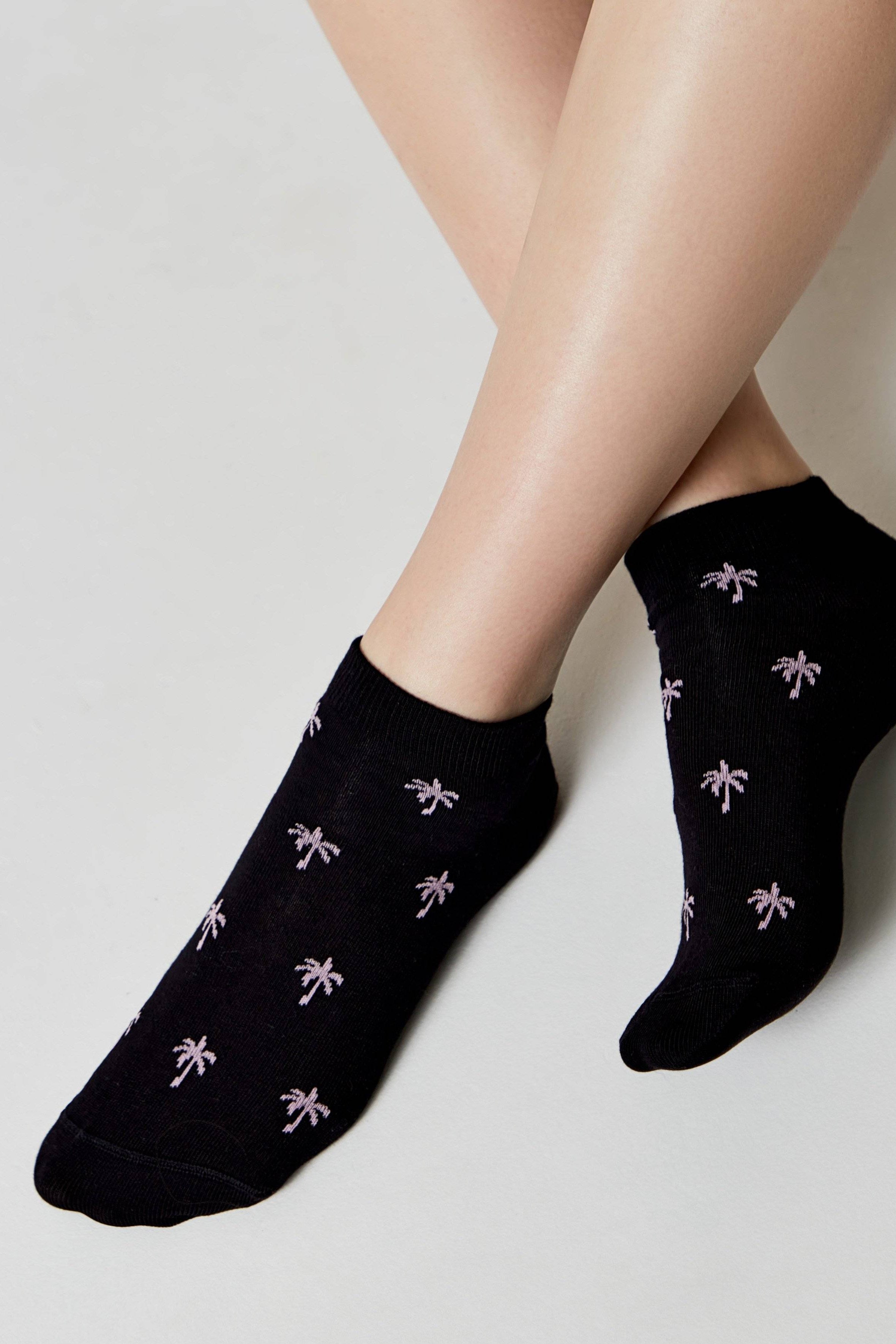 TheRanok.com Cotton Ankle Socks Conte Active - 589 Palm Trees — color detail