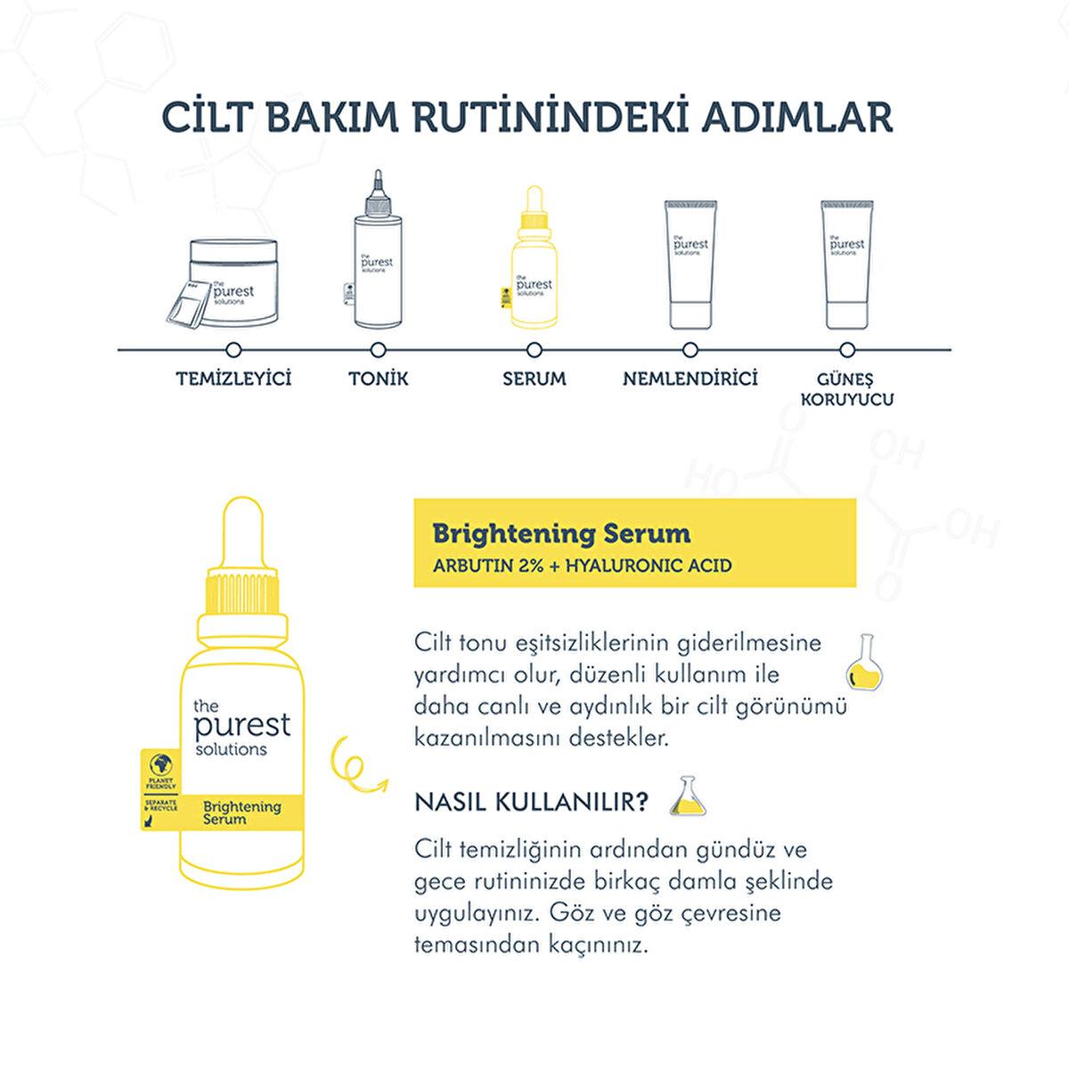 The Purest Solutions Skin Toning Serum - Brightens & Evens Skin Tone with Alpha Arbutin & Hyaluronic Acid