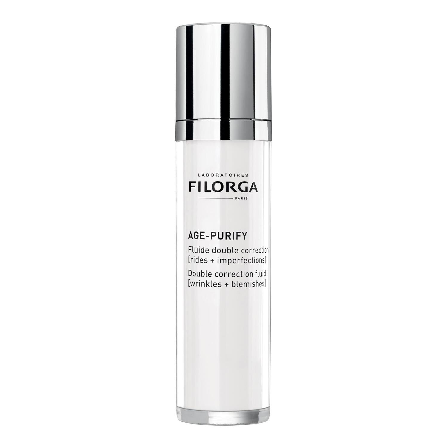 Filorga Age Purify Double Correction Fluid 50ml - Anti-Aging Facial Fluid for Oily Skin with Hyaluronic Acid and Peptides