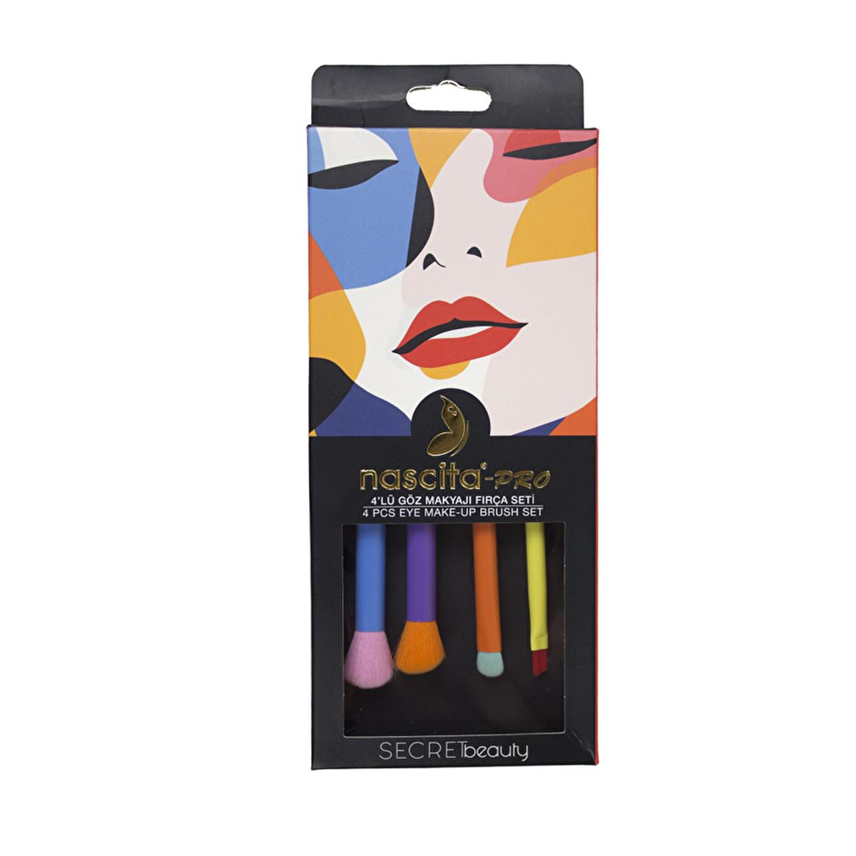 Nascita Secret Beauty Makeup Brush Set - 4 Piece Eye Makeup Brushes for Precision Application