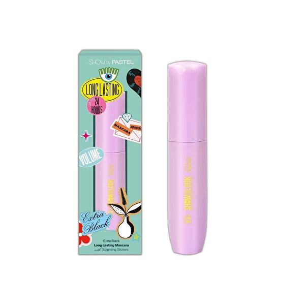 Pastel Show Your Look Long Lasting Extra Black Mascara 9ml - Waterproof, Volumizing Black Mascara with Calendula Extract