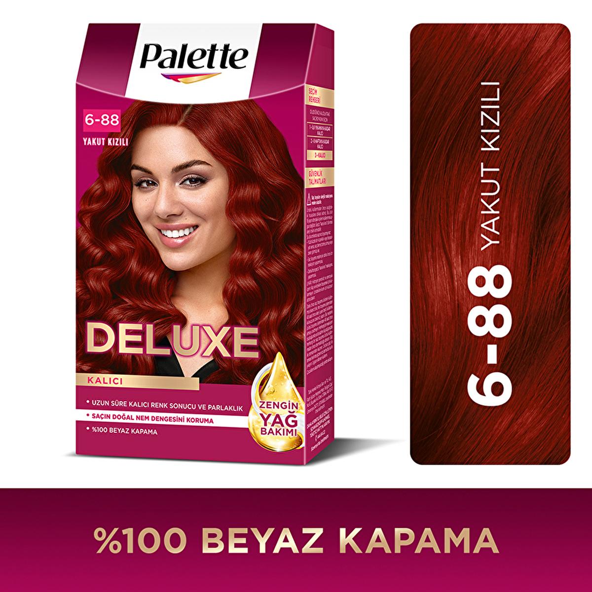 Palette Deluxe Yakut Kızılı Hair Dye - Long-Lasting Rich Ruby Red Hair Color