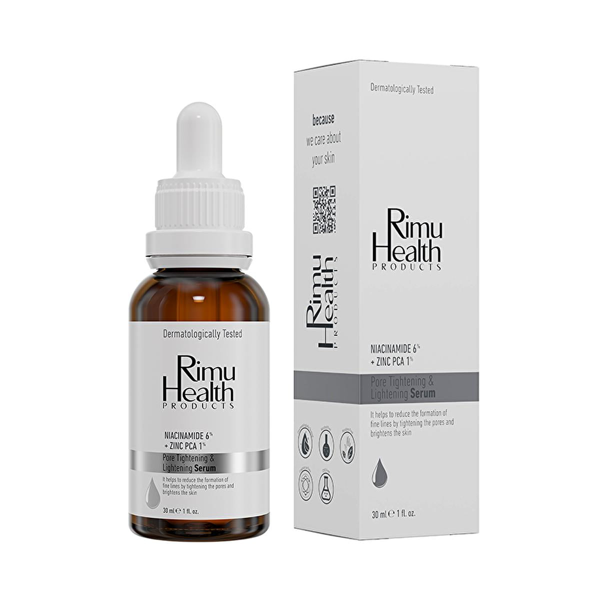Rimu Health Niacinamide 6% Pore Tightening Serum: Blackhead & Acne Treatment, Dark Spot Corrector, Oily Skin & Skin Barrier Facial Serum