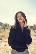 profile-nyc CABLE KNIT ZIPPER SWEATER — main product shot