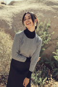profile-nyc BLACK/WHITE DESIGN SWEATER — main product shot