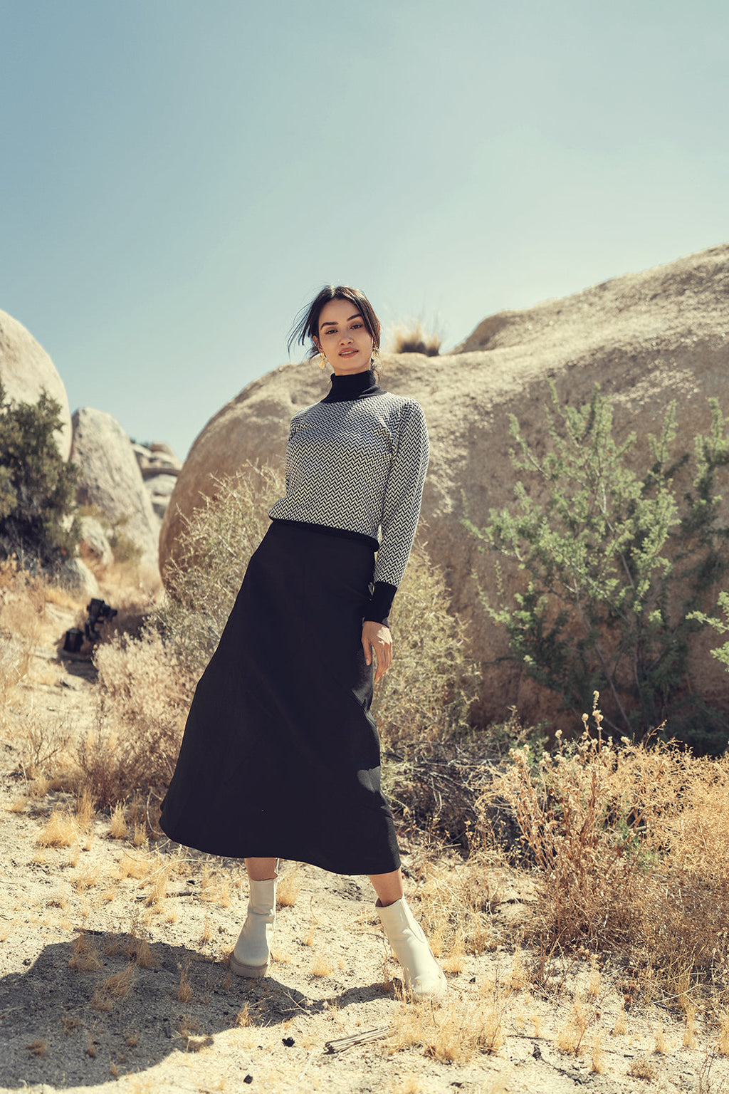 WOOL SEAM SKIRT
