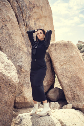 profile-nyc STRAIGHT STRECH SKIRT