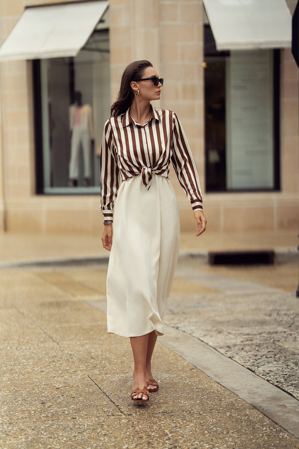 V STRAPPY SLIP DRESS