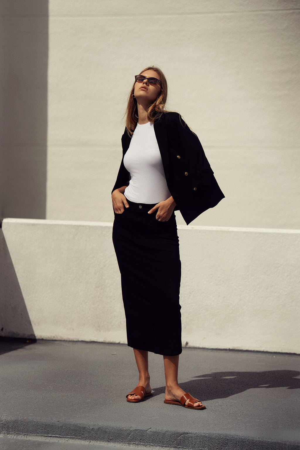 profile-nyc STRETCH SUMMER  BLAZER — side view