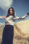 profile-nyc RIBBED KNIT STRAIGHT SKIRT — main product shot