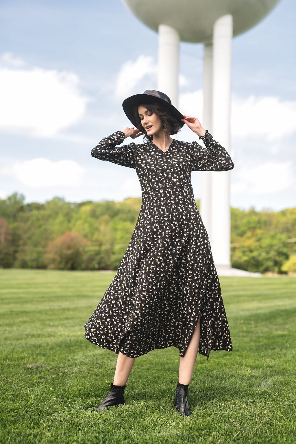 profile-nyc FLORAL PRINTED MAXI DRESS — dress category context