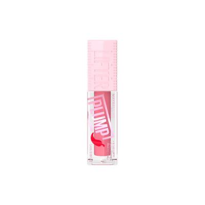 Maybelline Lifter Plump Lip Gloss - 001 Blush Blaze, Non-Sticky, Long-Lasting Lip Plumper with Chili Pepper Extract