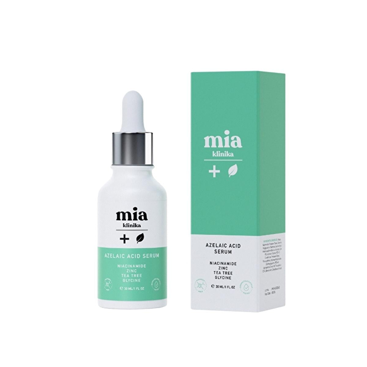 Mia Klinika Azelaic Acid Serum: Acne, Blemish & Hyperpigmentation Treatment | Tea Tree Oil & Zinc Infused | Reduce Redness & Even Skin Tone