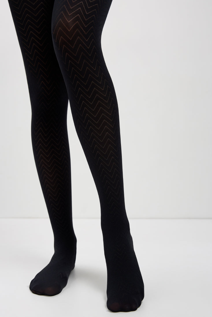 TheRanok.com Fantasy Tights Conte Orient - Zigzag pattern — side view