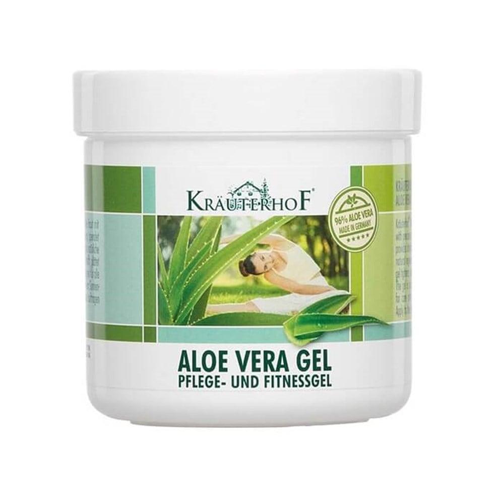 Krauterhof Aloe Vera Body Care Gel - 96% Aloe Vera Content for Intense Moisturization - Natural Skincare, Body Moisturizer, Post Sun Care