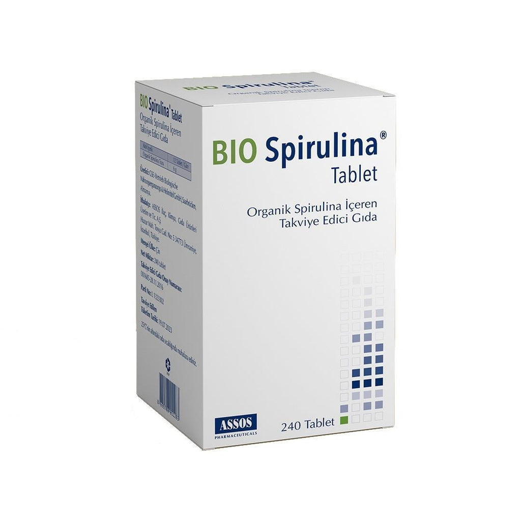 Bio Spirulina 500mg 240 Tablets - Organic Dietary Supplement for Nutritional Health