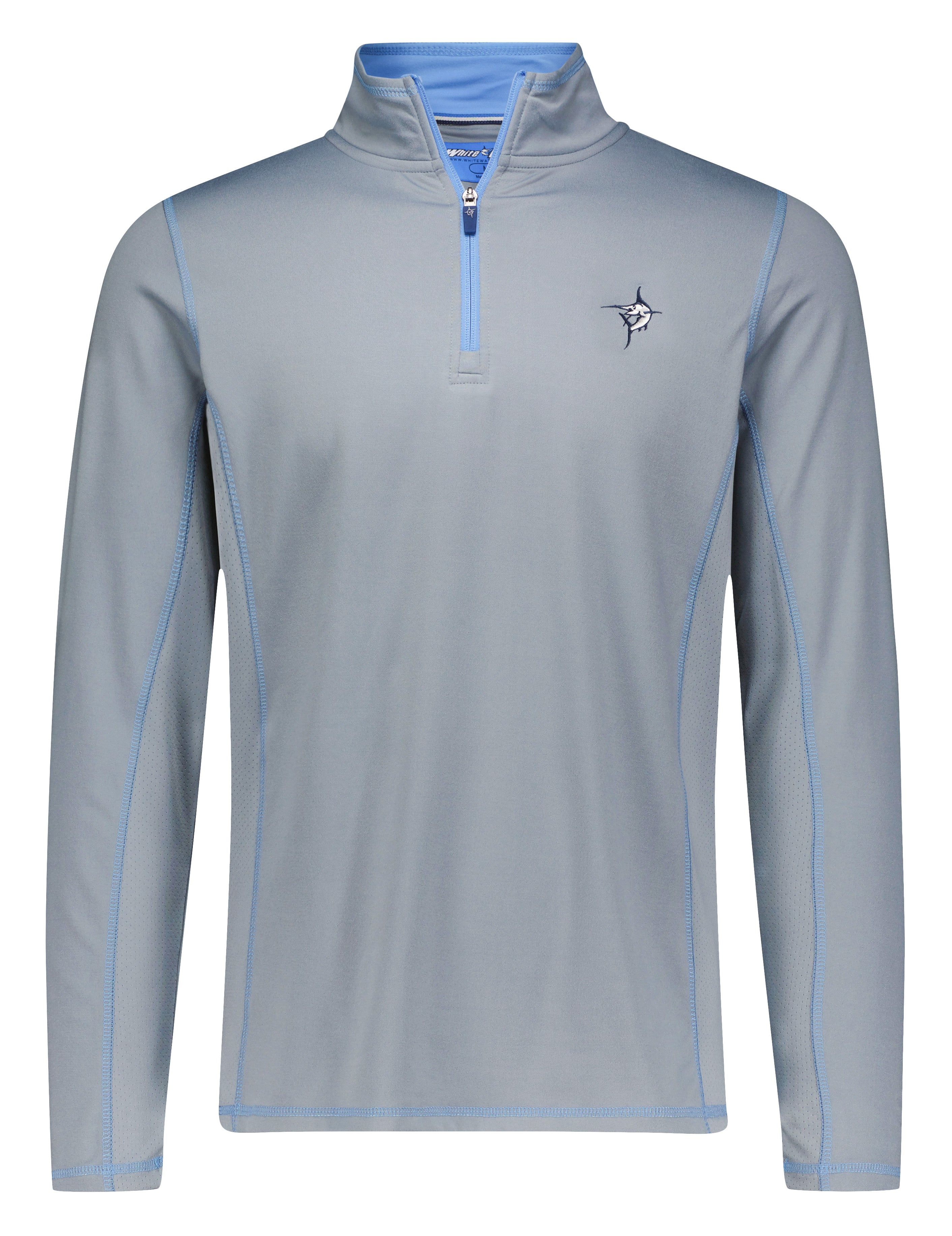 White Water Life White Water Life Montauk Quarter Zip Midweight Comfort — detail close-up