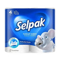 Selpak 4-Pack Hygienic Toilet Paper - 3 Layered for Durability & Absorbency
