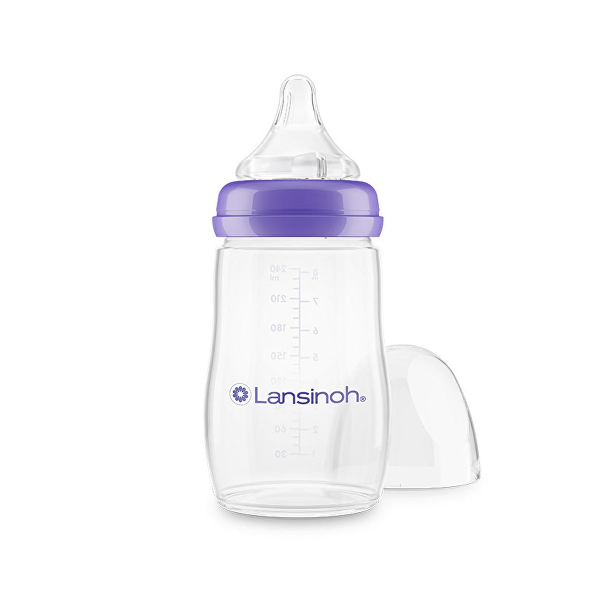 Lansinoh PP Biberon 240 ml Baby Bottle - Anti-Colic, BPA Free, Natural Feeding for Infants