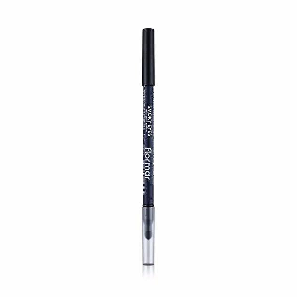 Flormar Smoky Eyes Waterproof Eyeliner - Carbon Black, Long-Lasting, Intense Color