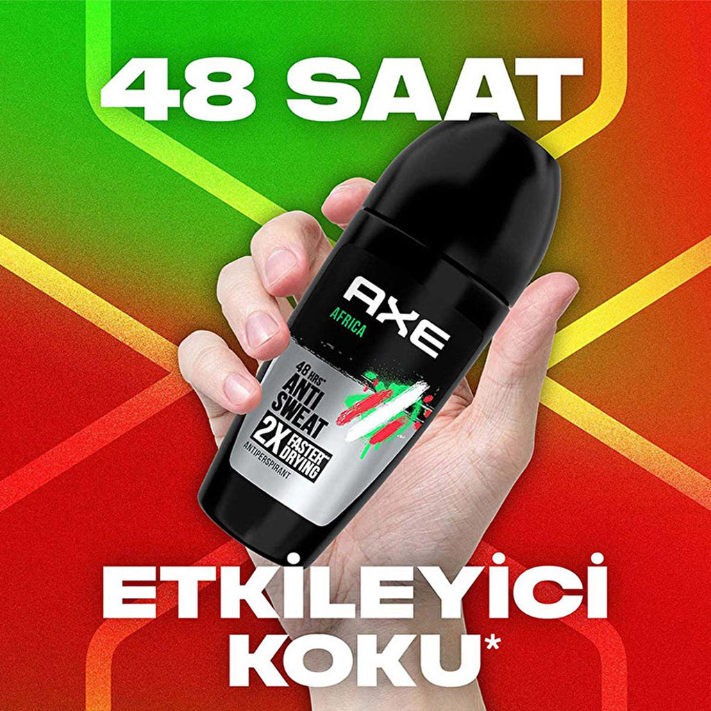 Axe Men's 48-Hour Protection Roll-On Deodorant with Africa Fragrance - Long Lasting Anti-Perspirant for Men