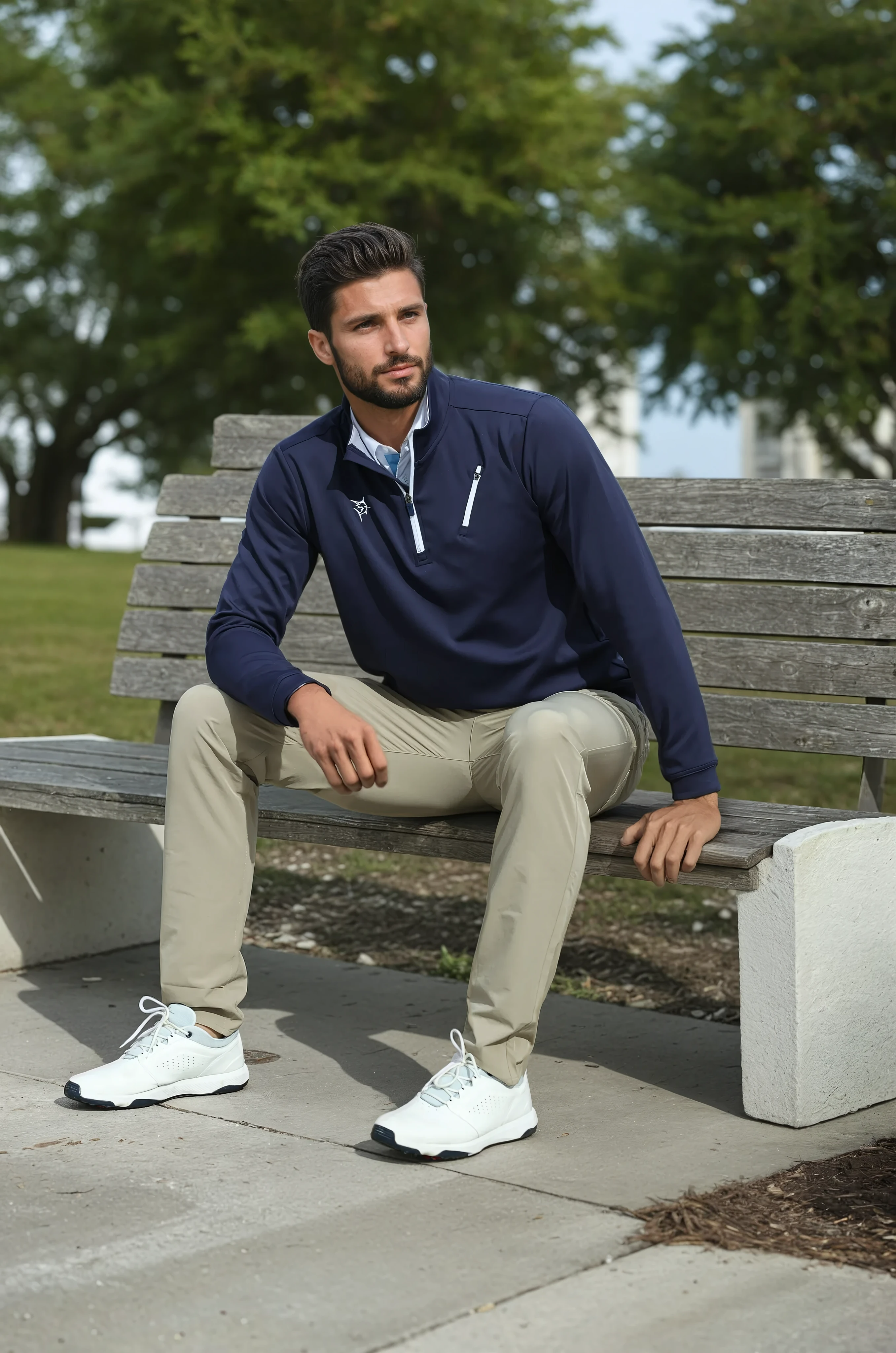 Oceanside Pullover Smooth Stretch – White Water Life, view 5