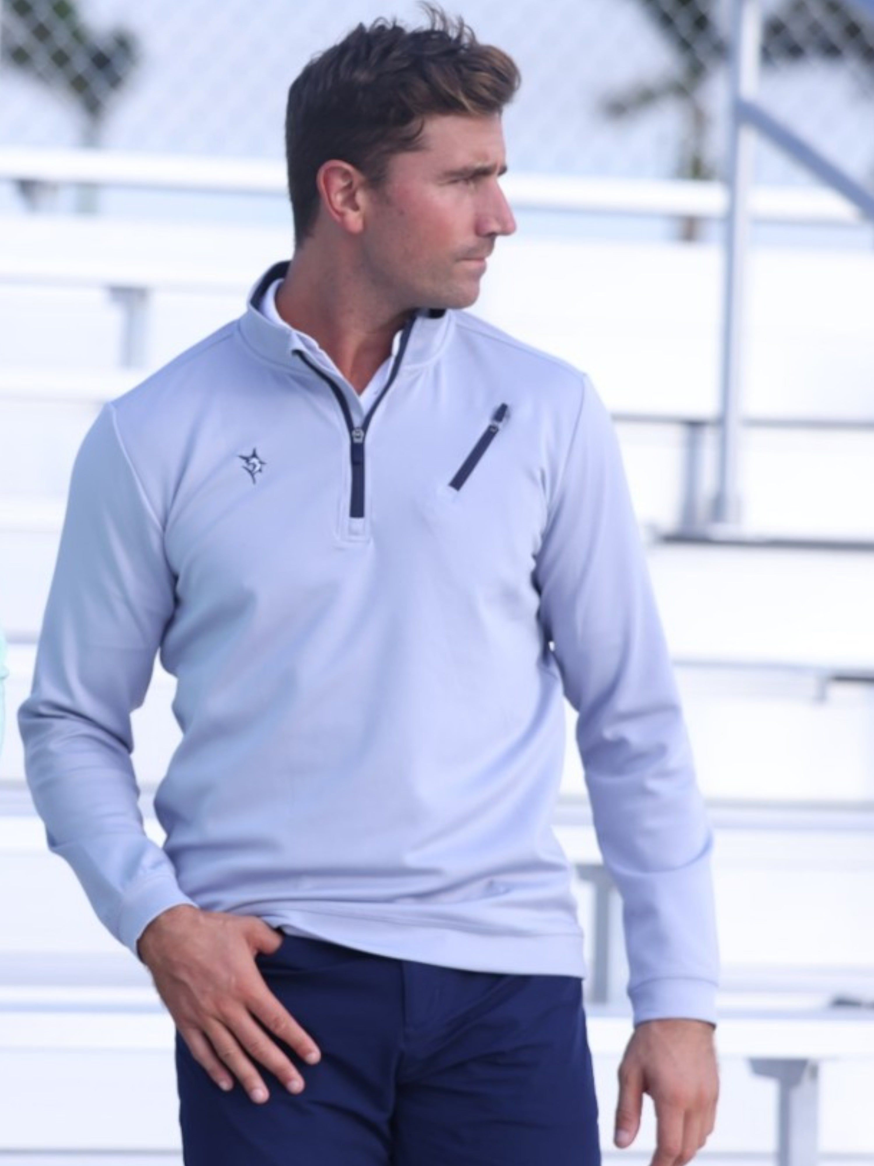 Oceanside Pullover Smooth Stretch – White Water Life, view 2
