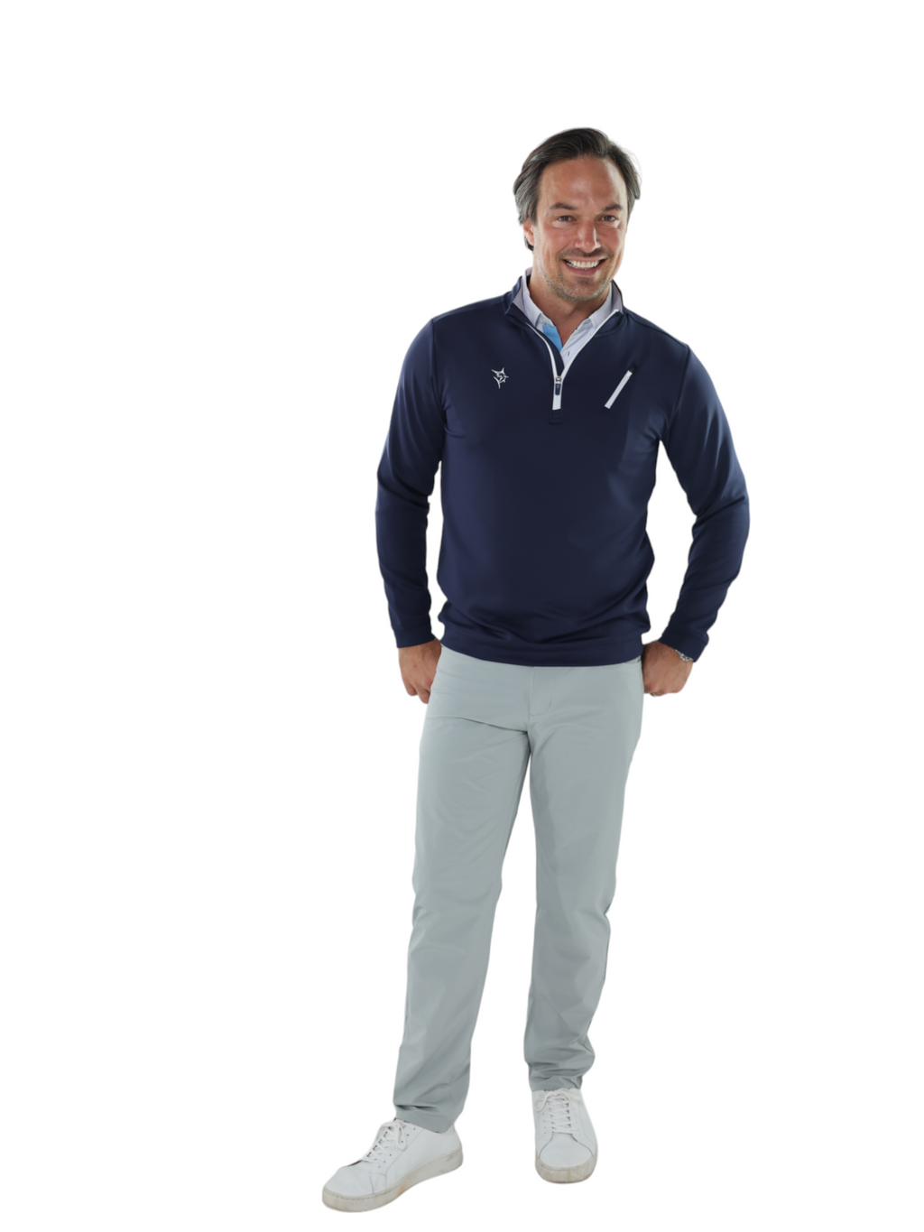 Oceanside Pullover Smooth Stretch – White Water Life, view 2