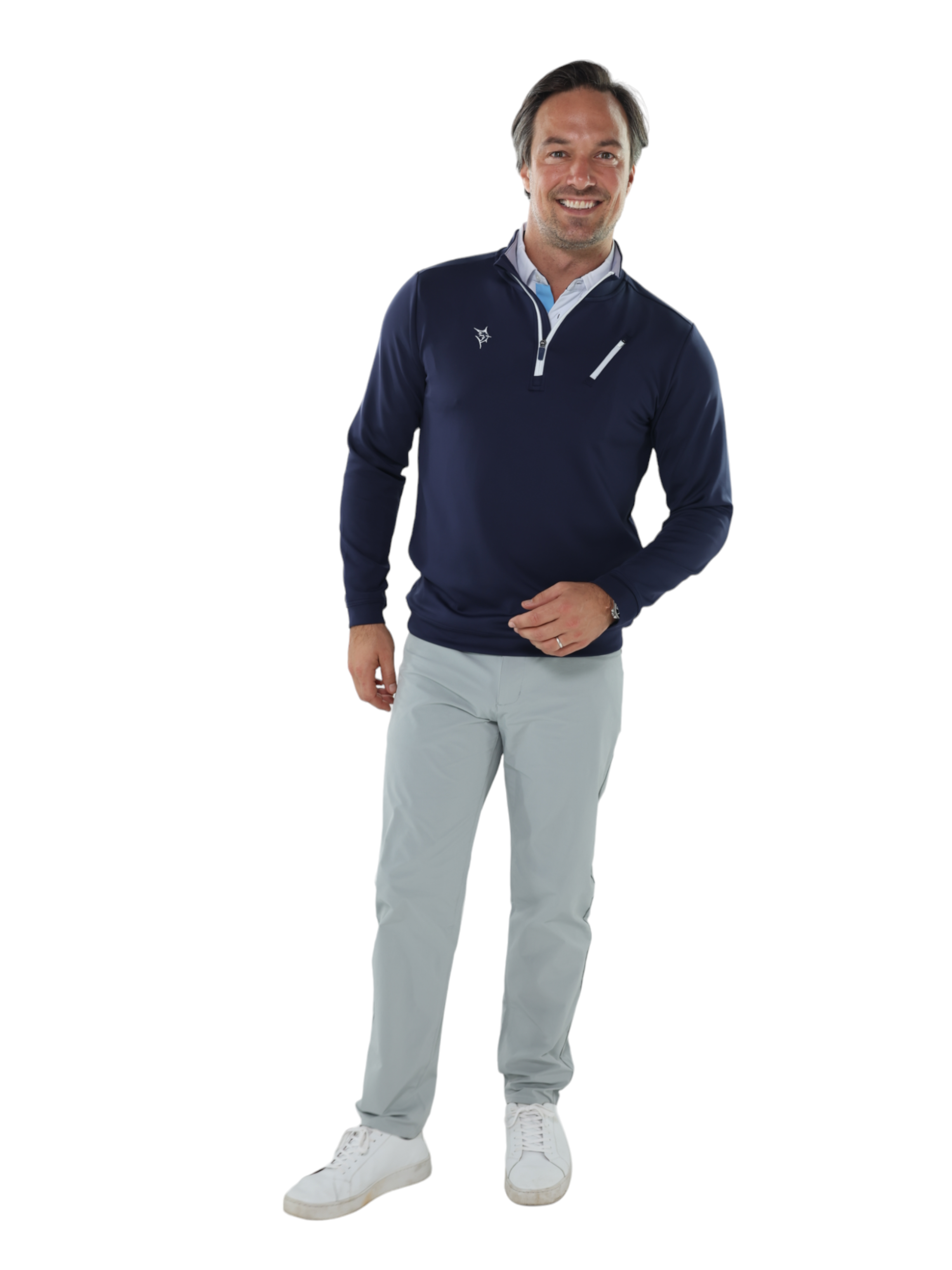 Oceanside Pullover Smooth Stretch – White Water Life, view 3