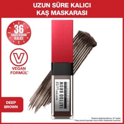 Maybelline New York Tattoo Brow 36h Styling Gel - 260 Deep Brown, Long-Lasting Eyebrow Styling
