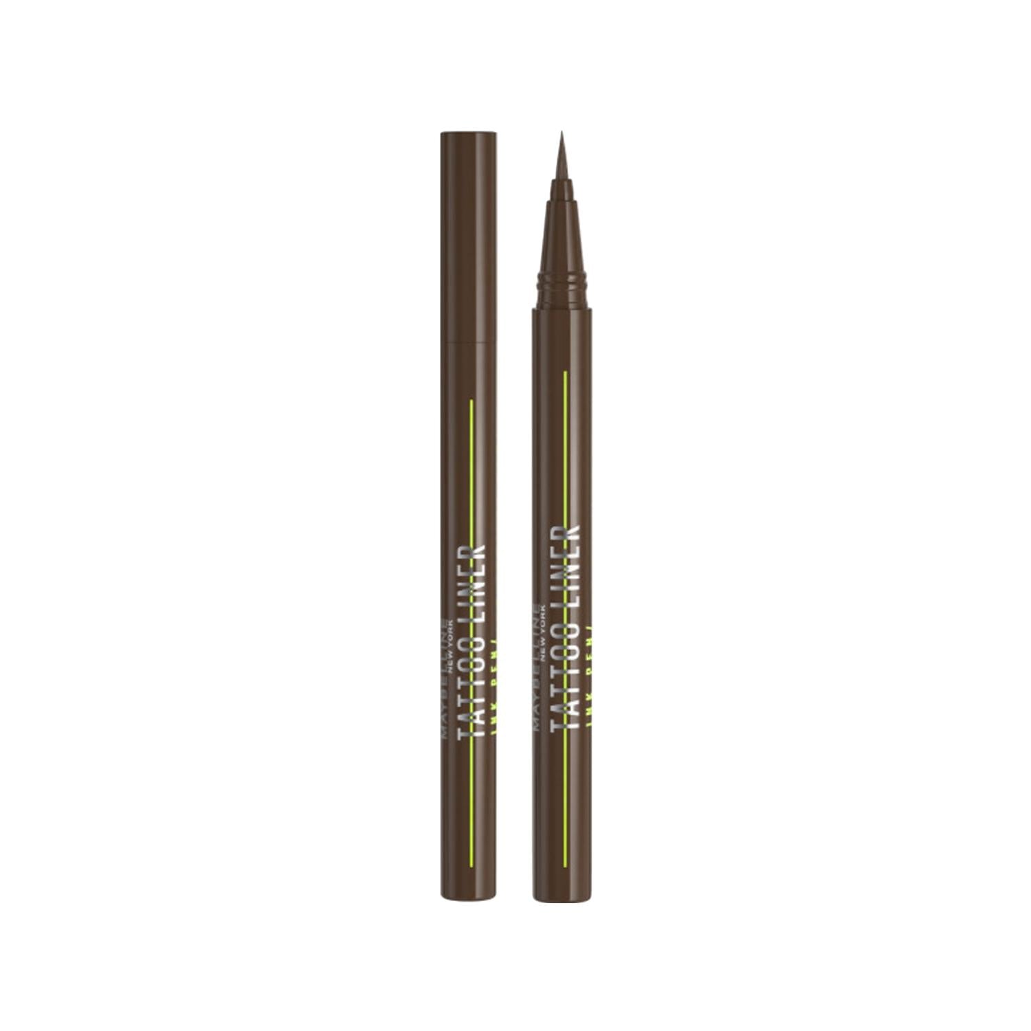 Maybelline Tattoo Liner Ink Pen Liquid Eyeliner Brown 882 - Precision Liquid Eyeliner for Natural Everyday Makeup