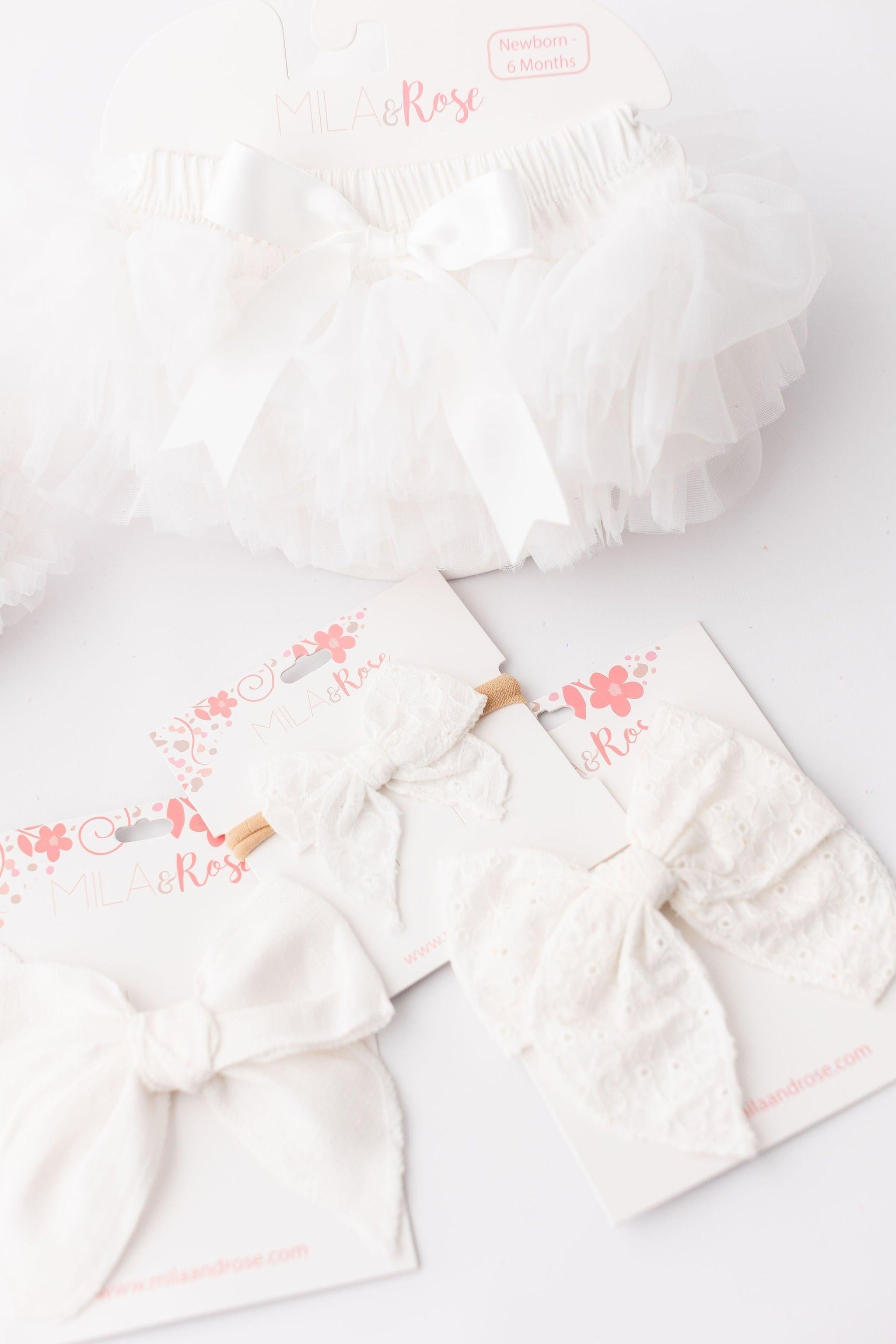 Mila & Rose ® Off White Tutu Bloomer — detail close-up