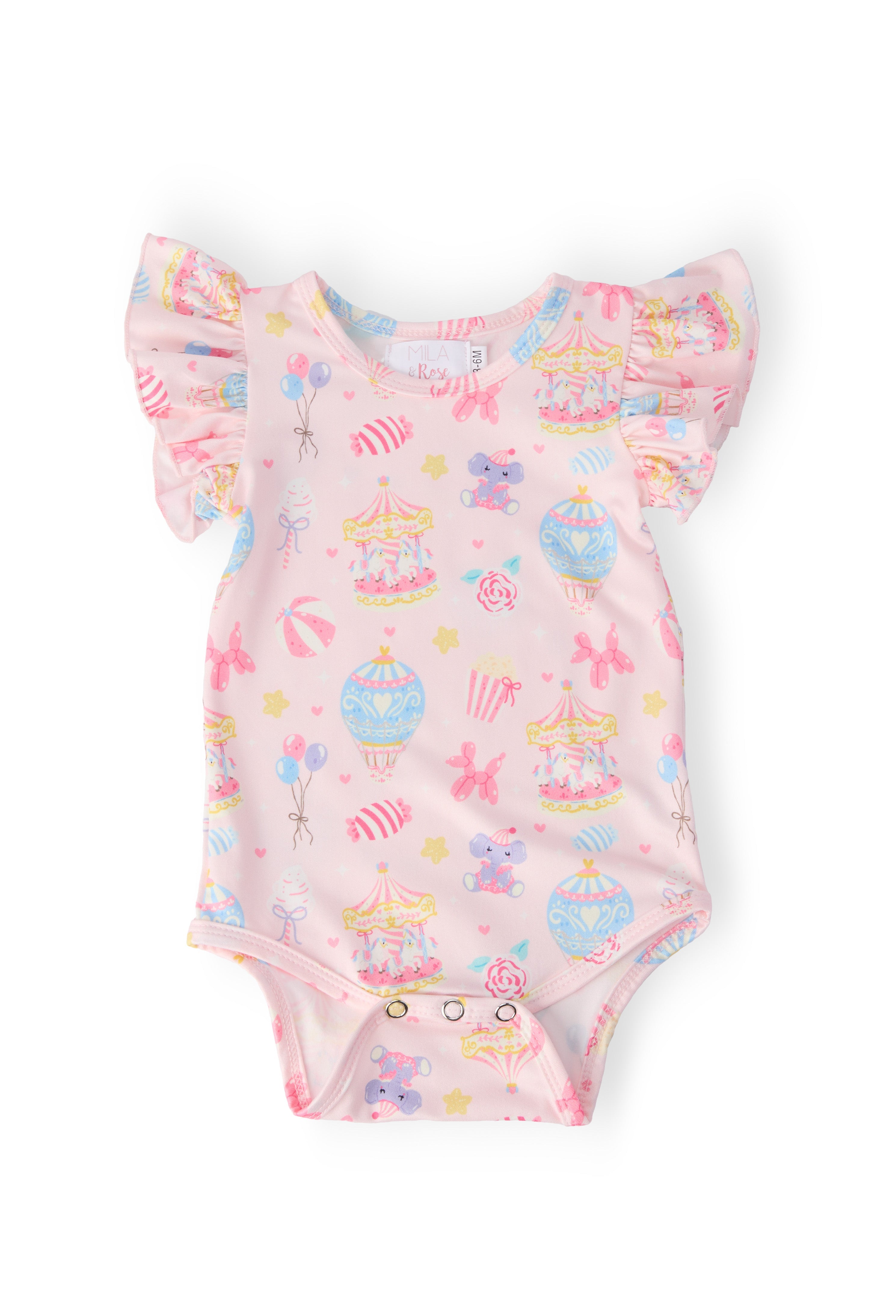 Mila & Rose ® Off to the Circus S/S Flutter Bodysuit — main product shot