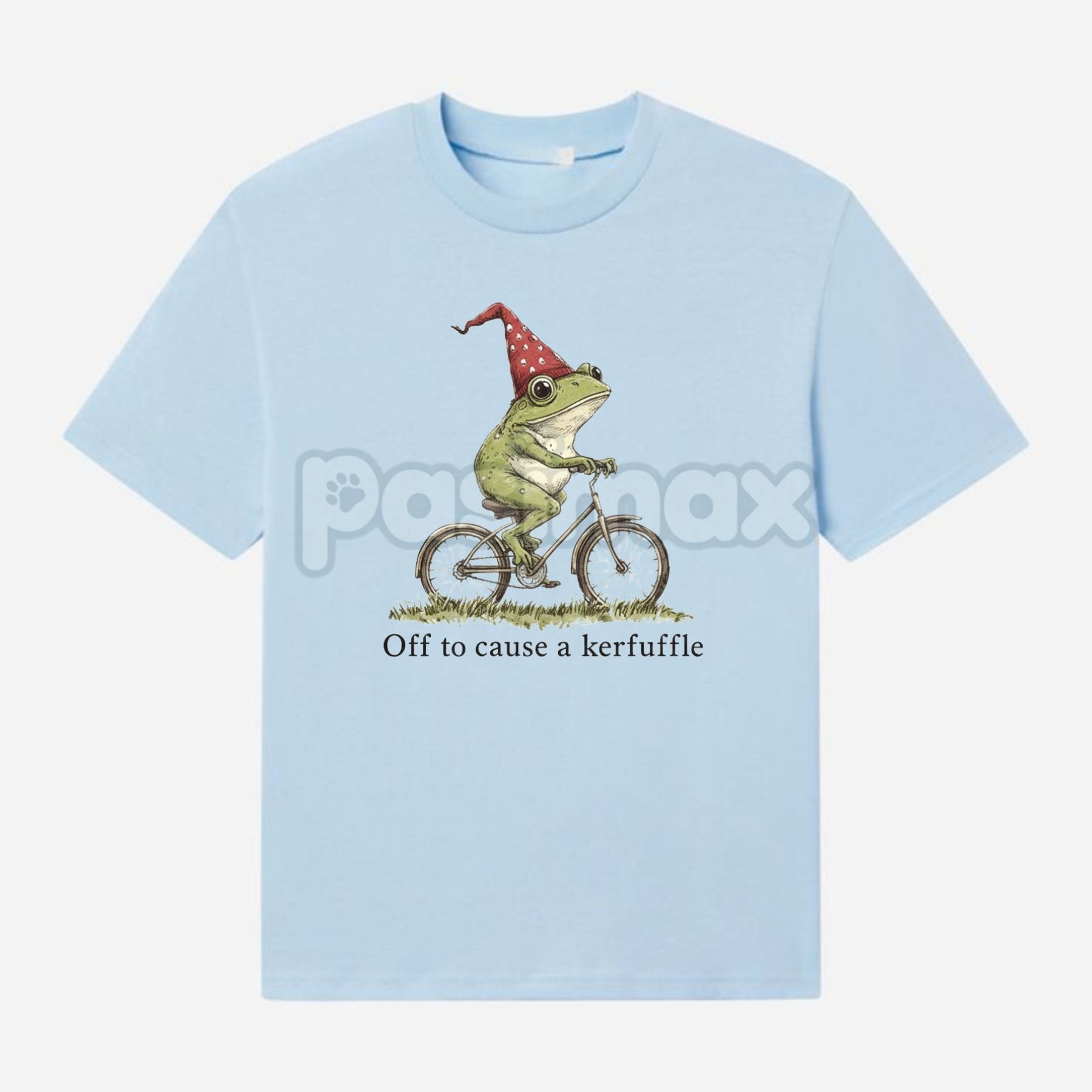 Pasimax "Off to Cause a Kerfuffle" Frog Meme T-Shirt - Sarcastic Internet Slogan Tee, Unisex Funny Weirdcore Graphic, Viral H