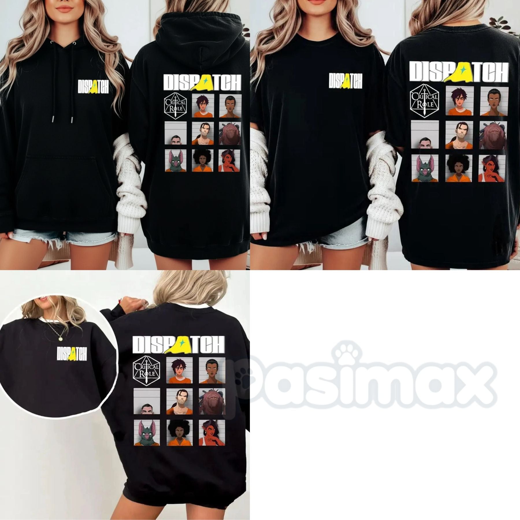 Pasimax Official Dispatch Game Character Merch – Double-Sided Streetwear Tee, Retro Gaming Hoodie & Sweatshirt — main product