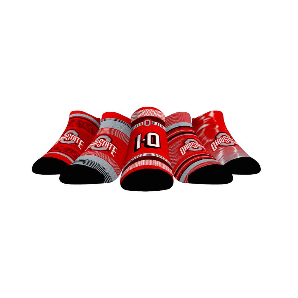 Rock 'Em Socks Rock 'Em Socks Ohio State Buckeyes - Super Fan 5-Pack (Low Cut) — main product shot