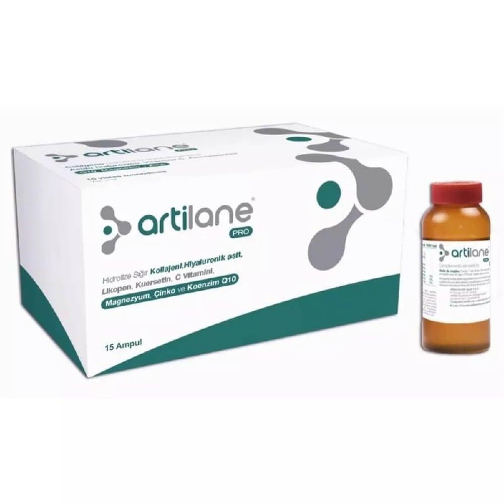 Artilane PRO, Collagen, Hyaluronic Acid & - 15 Ampoules, 30 ml, Raspberry Flavor
