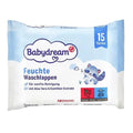 Babydream Gentle Baby Wet Wipes with Aloe Vera - Sensitive Skin Care, Vegan, Dermatologically Tested - 15 Count