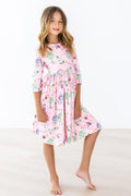 Mila & Rose ® Once Upon a Time 3/4 Sleeve Pocket Twirl Dress — main product shot