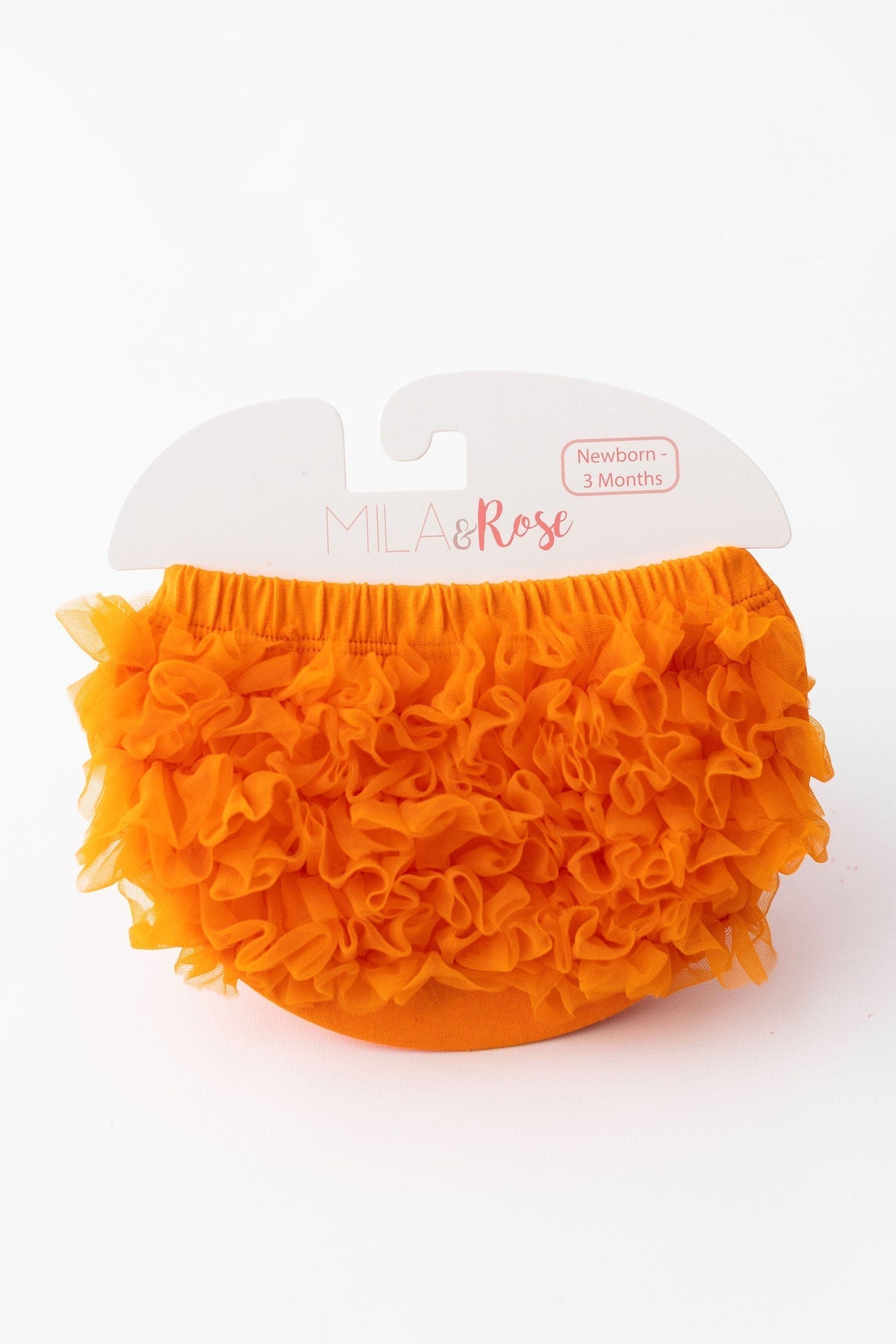 Mila & Rose ® Orange Ruffle Bum Bloomer — main product shot