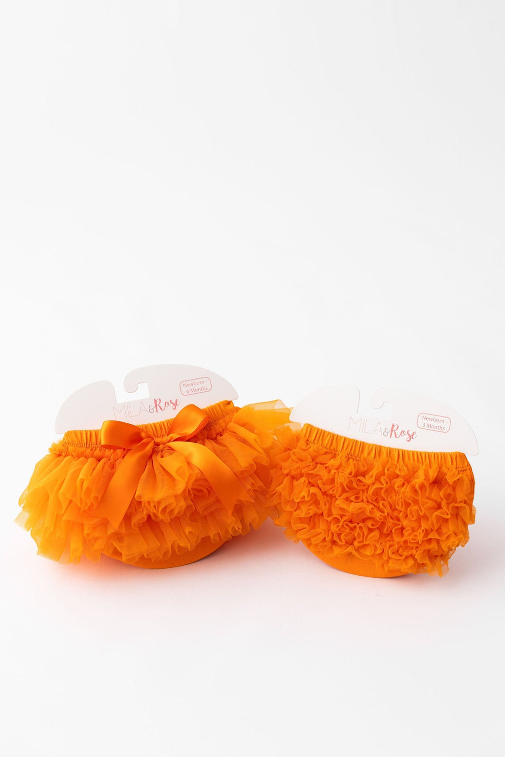 Mila & Rose ® Orange Ruffle Tutu Bloomer — detail close-up