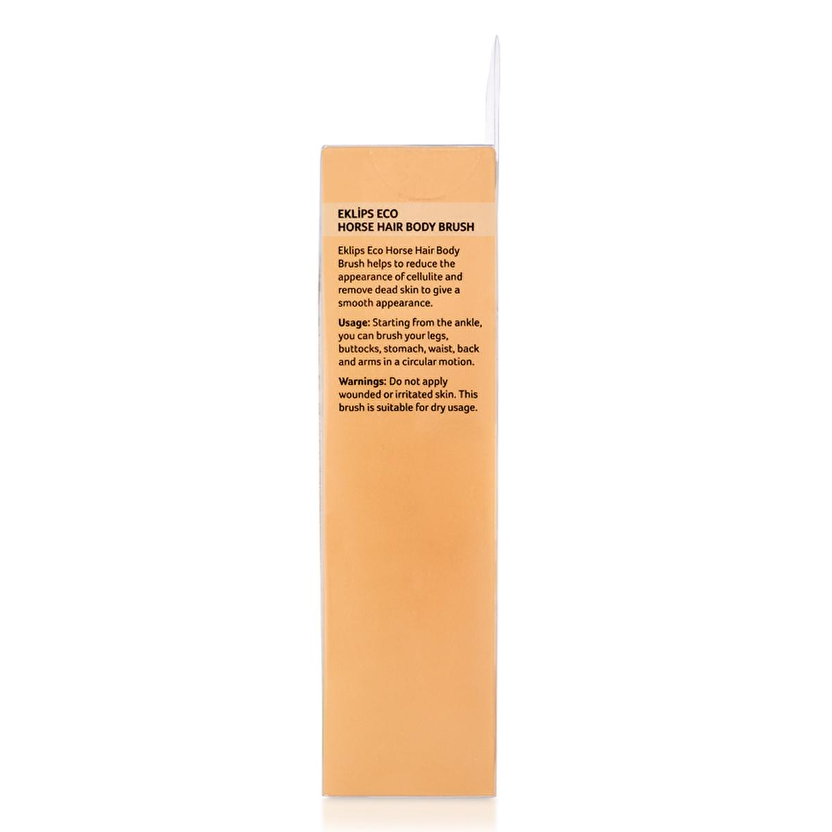 Eklips Eco Natural Bristle Body Brush for Dry Brushing & Cellulite Reduction - Gentle Exfoliating Brush for Smooth Skin