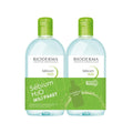 Bioderma Sebium H2O Micellar Water for Oily Skin - 500ml x 2 Units, Dermatologically Tested Skincare