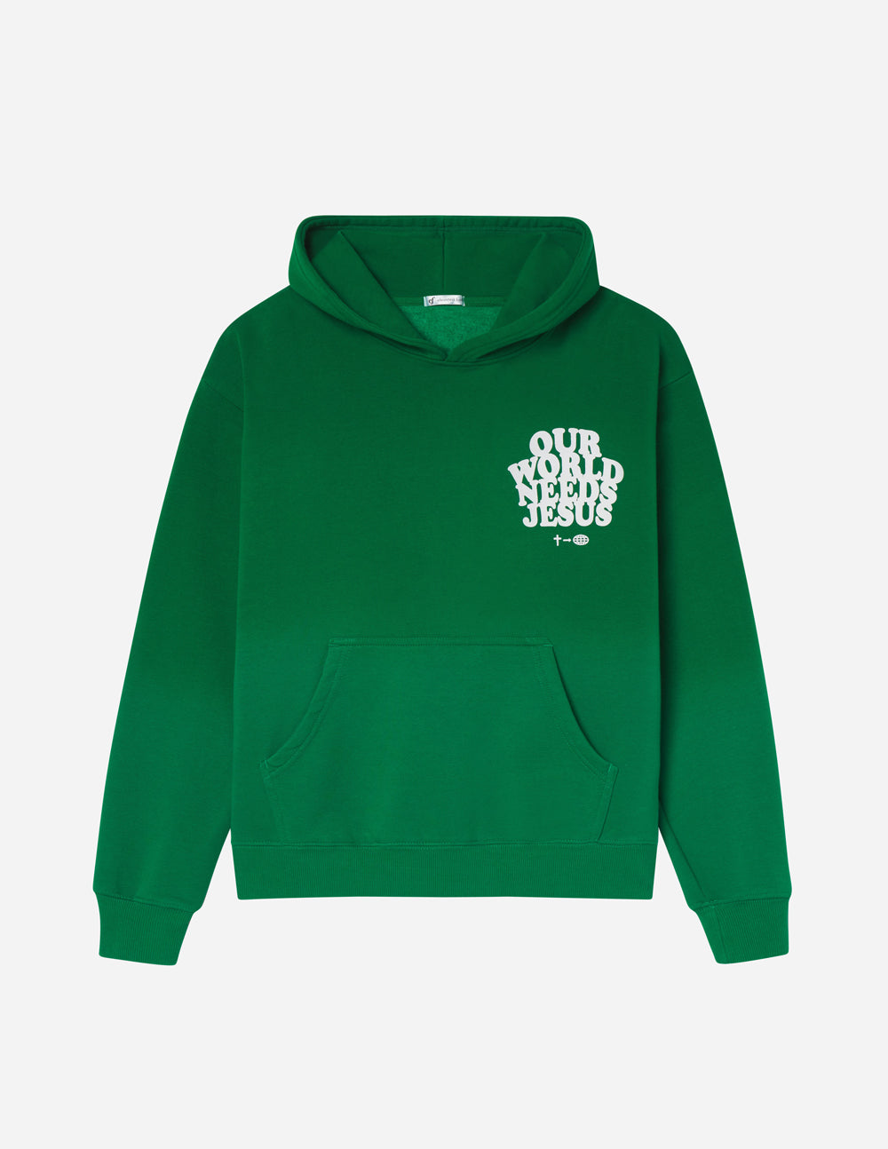 Elevated Faith Our World Needs Jesus Unisex Hoodie — back view