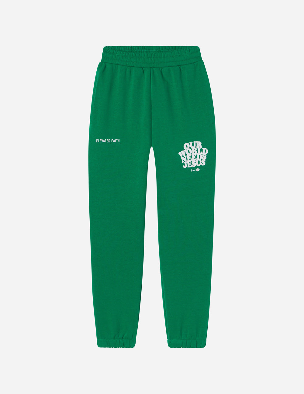 Elevated Faith Our World Needs Jesus Unisex Sweatpant — back view