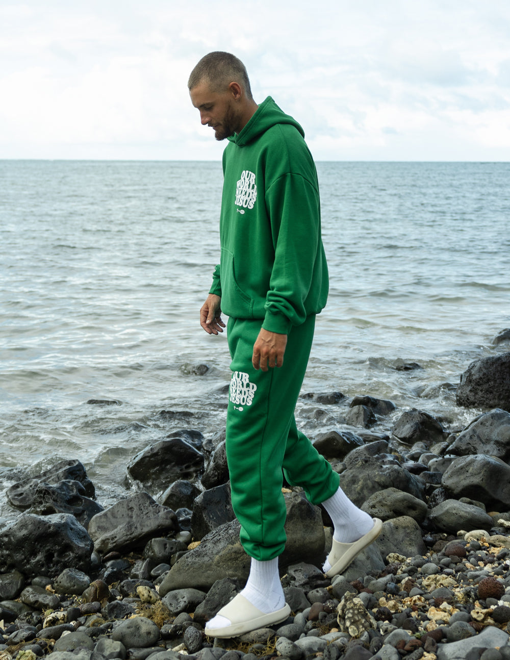 Elevated Faith Our World Needs Jesus Unisex Sweatpant — alternative angle