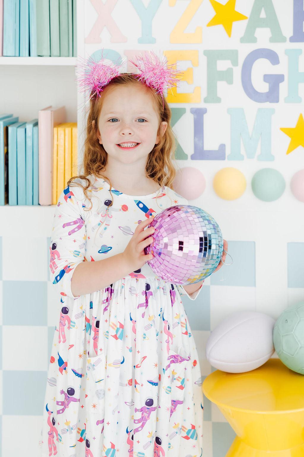 Mila & Rose ® Out of this World 3/4 Sleeve Pocket Twirl Dress — main product shot