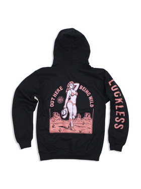 Out Here Being Wild Hoodie in Dusty Coral