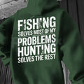 Pasimax Outdoorsman’s Therapy Hoodie – Fishing & Hunting Problem Solver Pullover, Rugged Sportsman Apparel, Unisex — main pro
