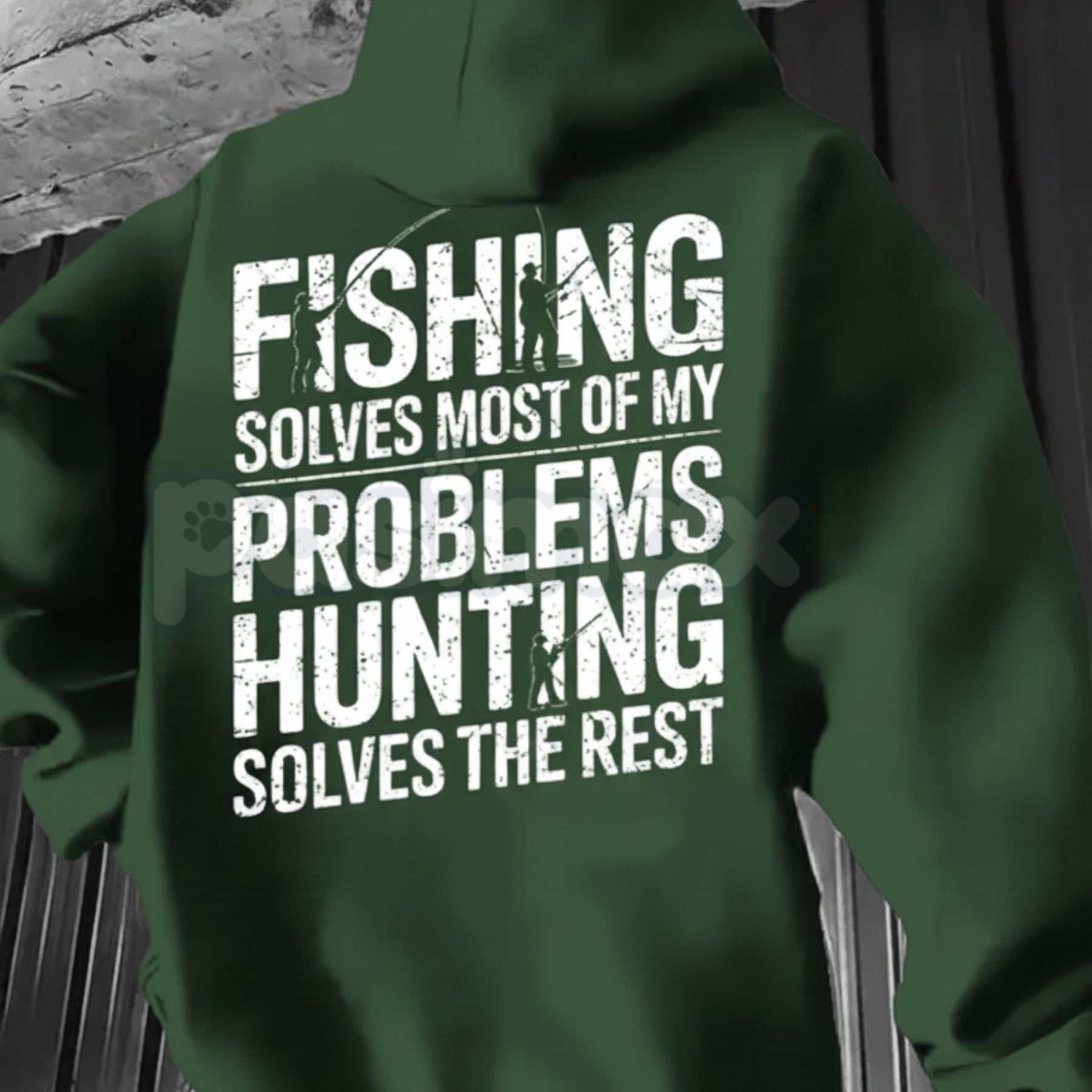 Pasimax Outdoorsman’s Therapy Hoodie – Fishing & Hunting Problem Solver Pullover, Rugged Sportsman Apparel, Unisex — main pro